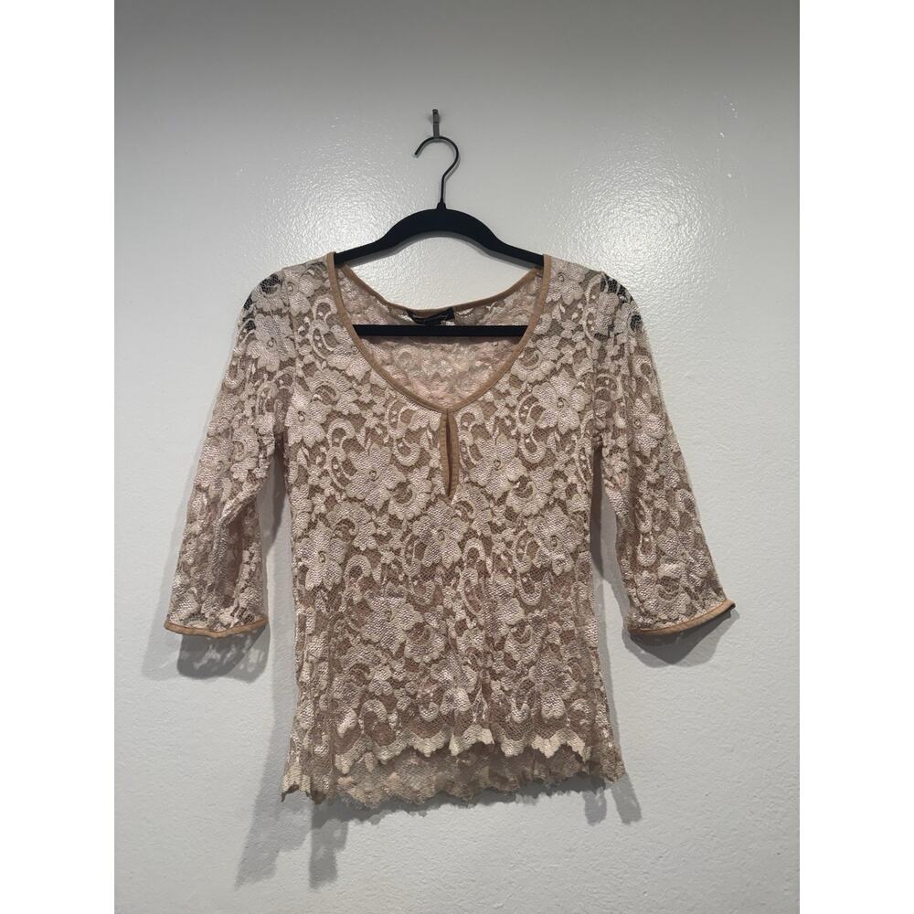 Ann Ferriday Sheer Lace Top Womens One Size Whimsigoth Victorian‎ 90s Y2K Look